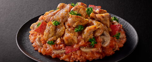 炭烤雞肉紅醬起司燉飯